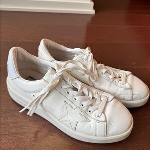 Golden Goose White Leather Women’s Luxury Sneakers!